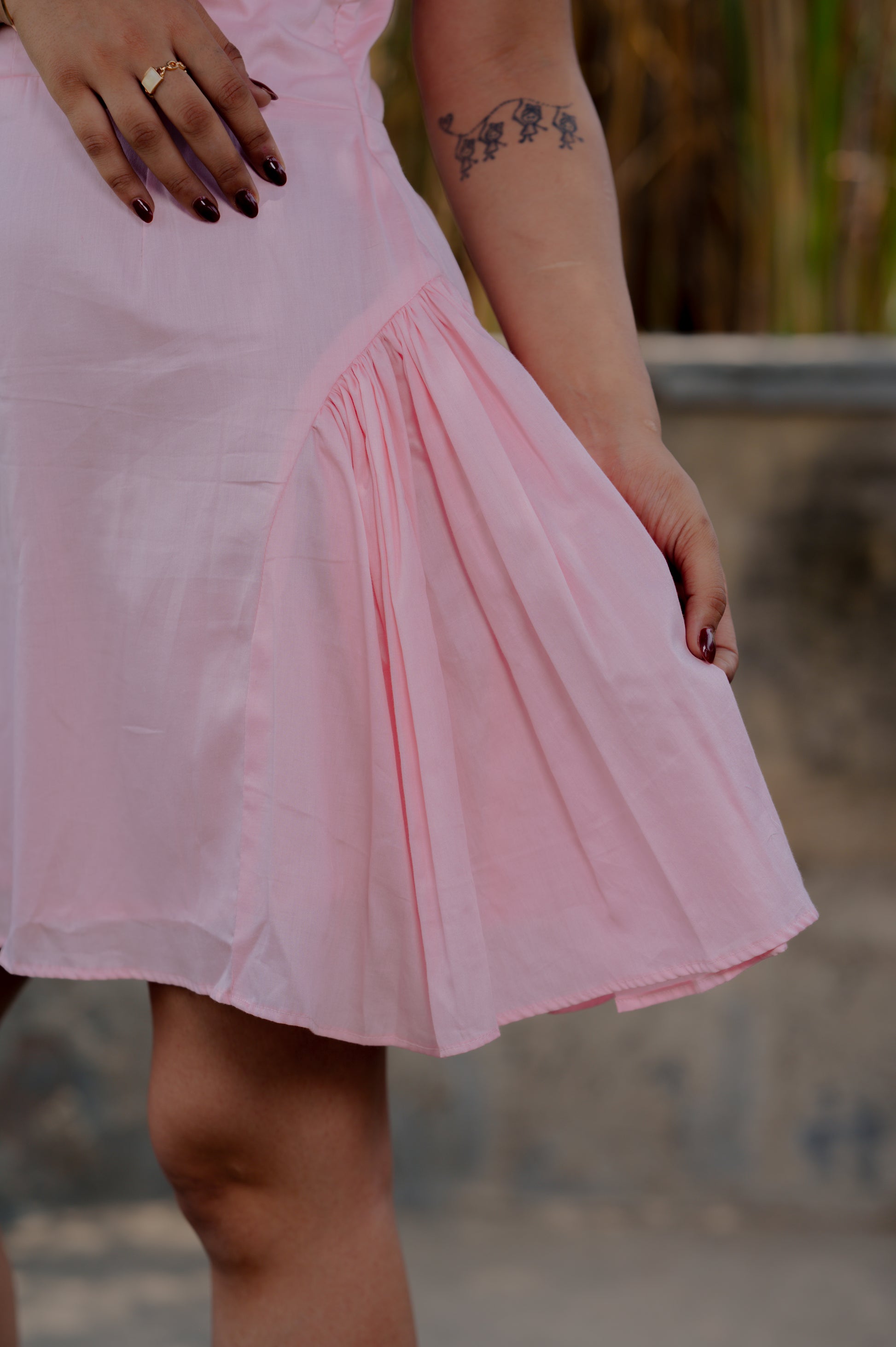 waist fitted middi dress