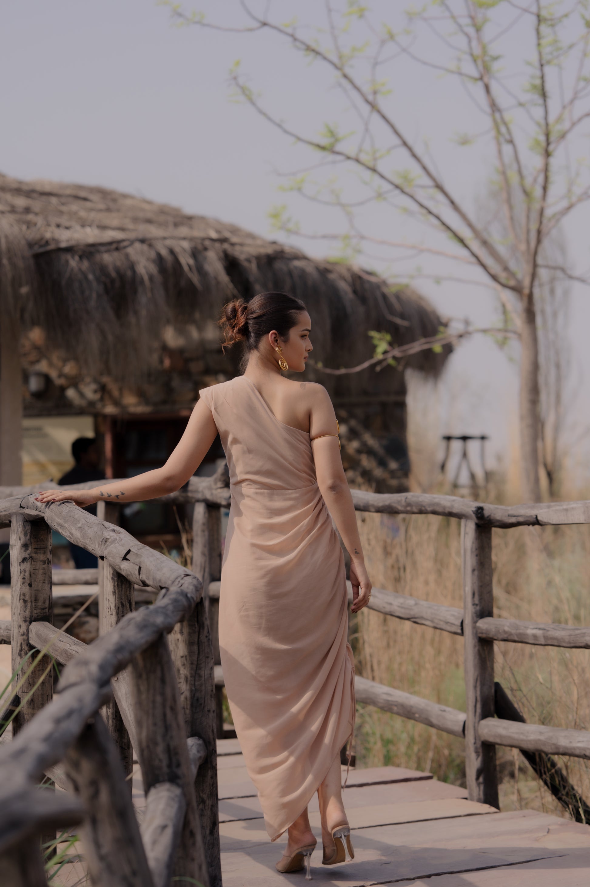 one shoulder assymetric dress