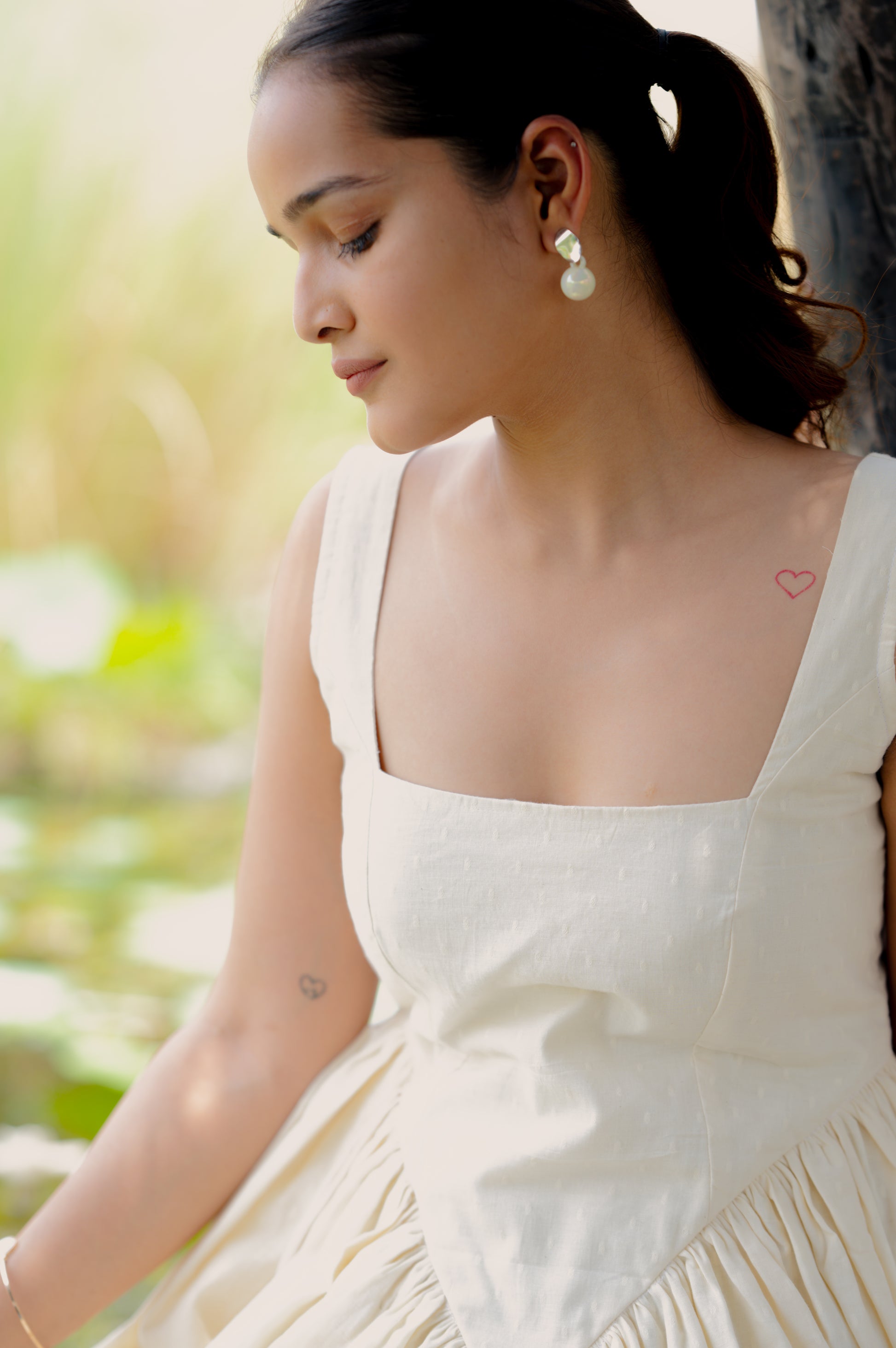 corset waist fitted A-line dress