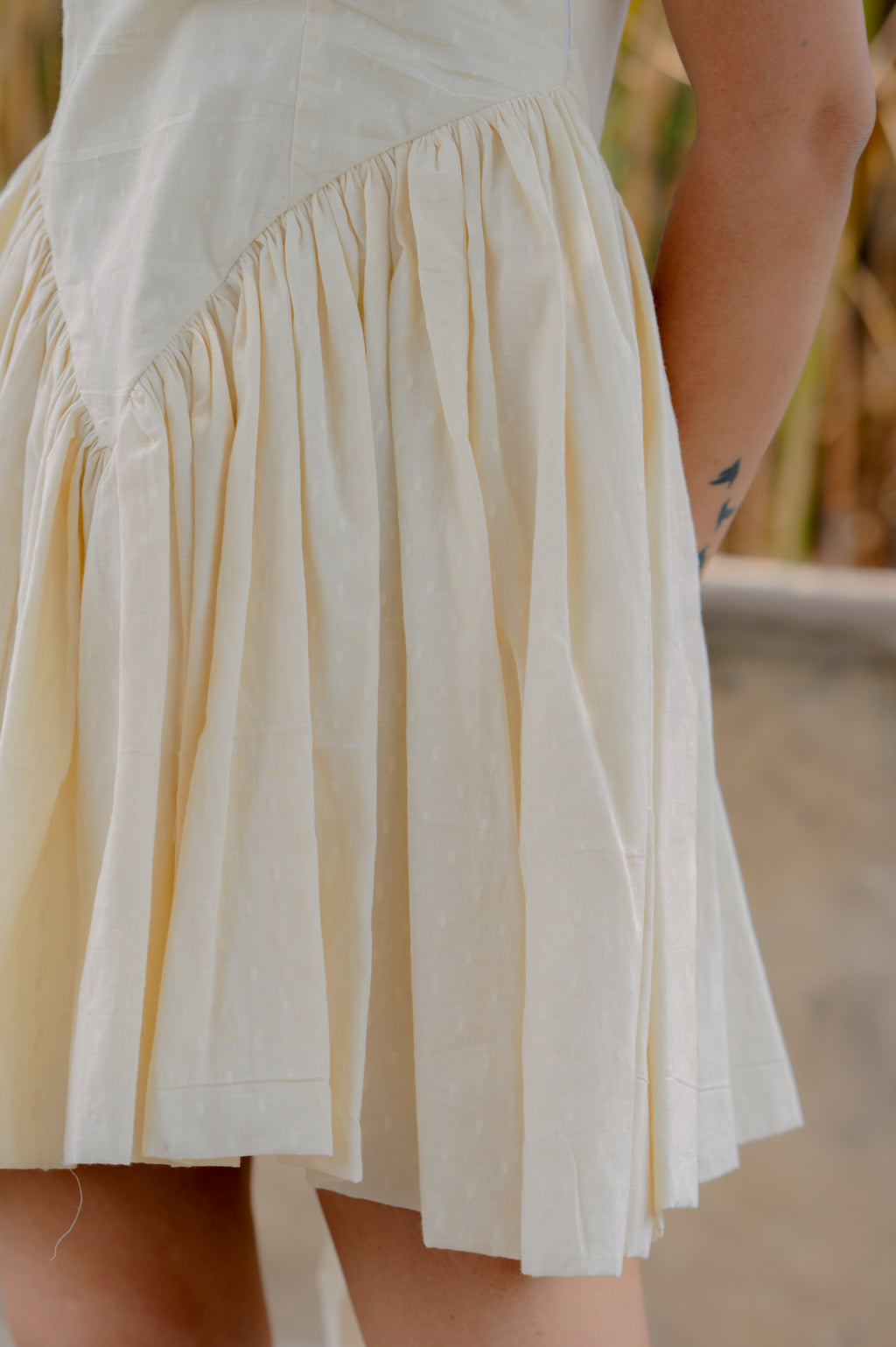 corset waist fitted A-line dress