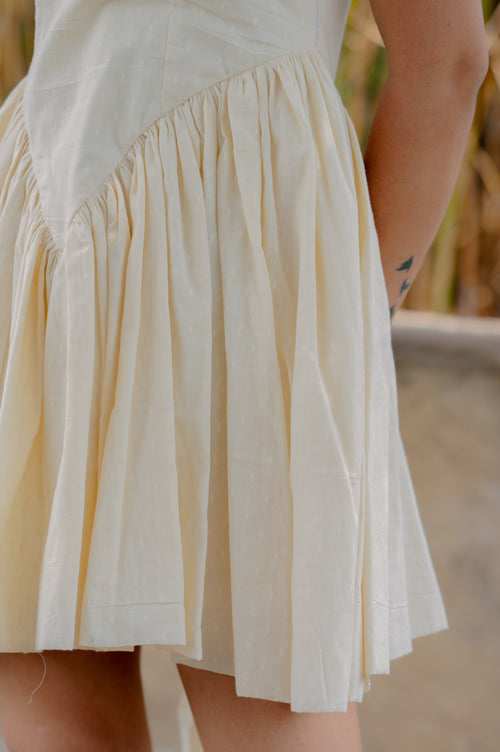 corset waist fitted A-line dress